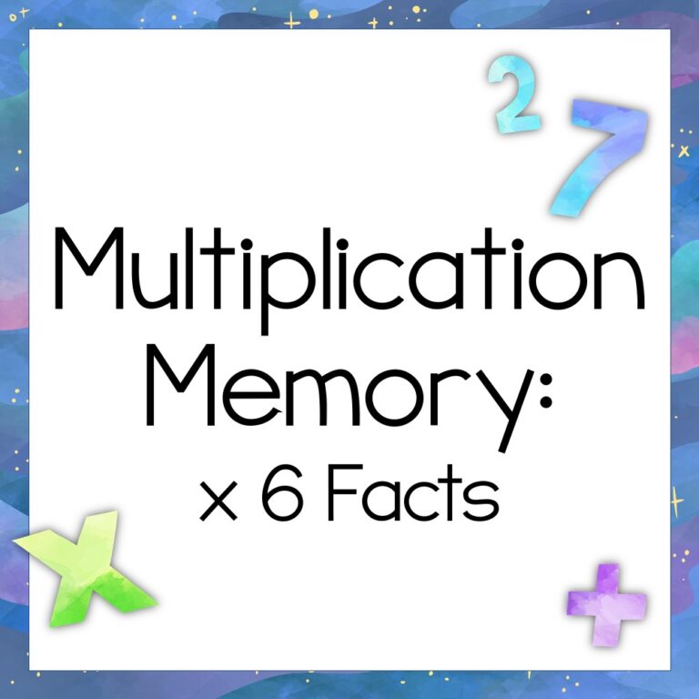 Match the Facts! Multiplication Game: x6