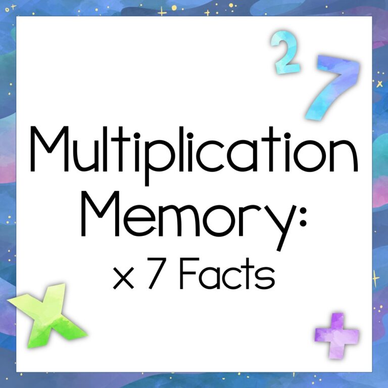 Match the Facts! Multiplication Game: x7