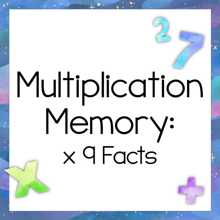 Match the Facts! Multiplication Game: x9