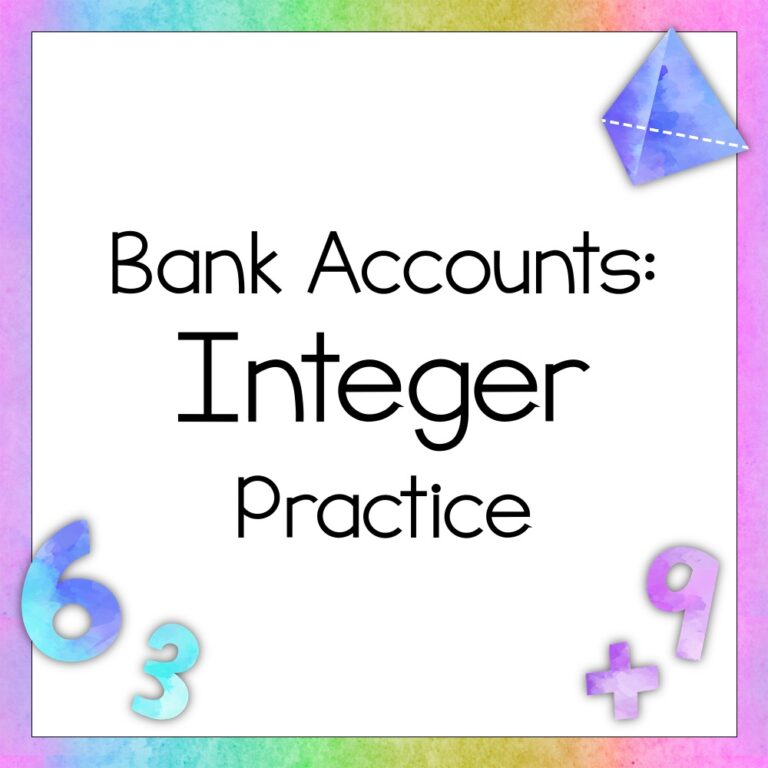 Comparing Bank Accounts: Integer Practice