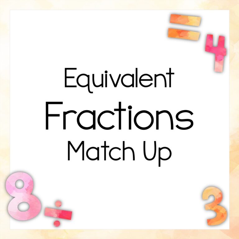 Equivalent Fractions Match