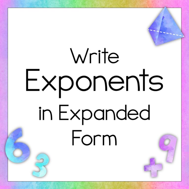 Write Exponents in Expanded Form