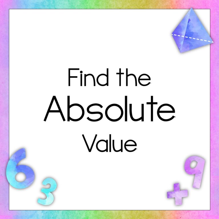 Finding the Absolute Value