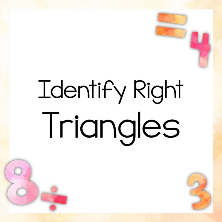 Identify Right Triangles