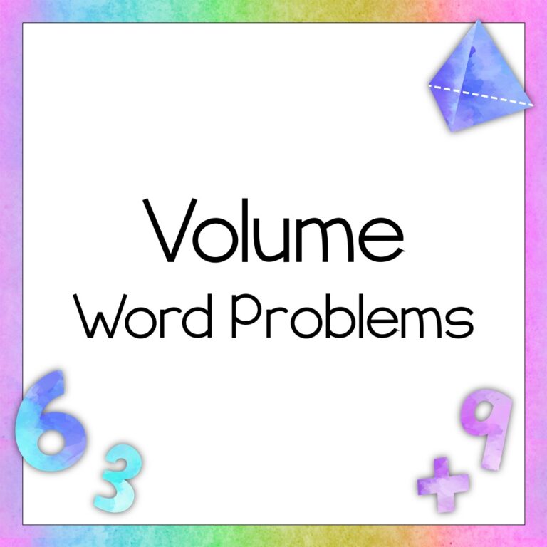 Volume Word Problems