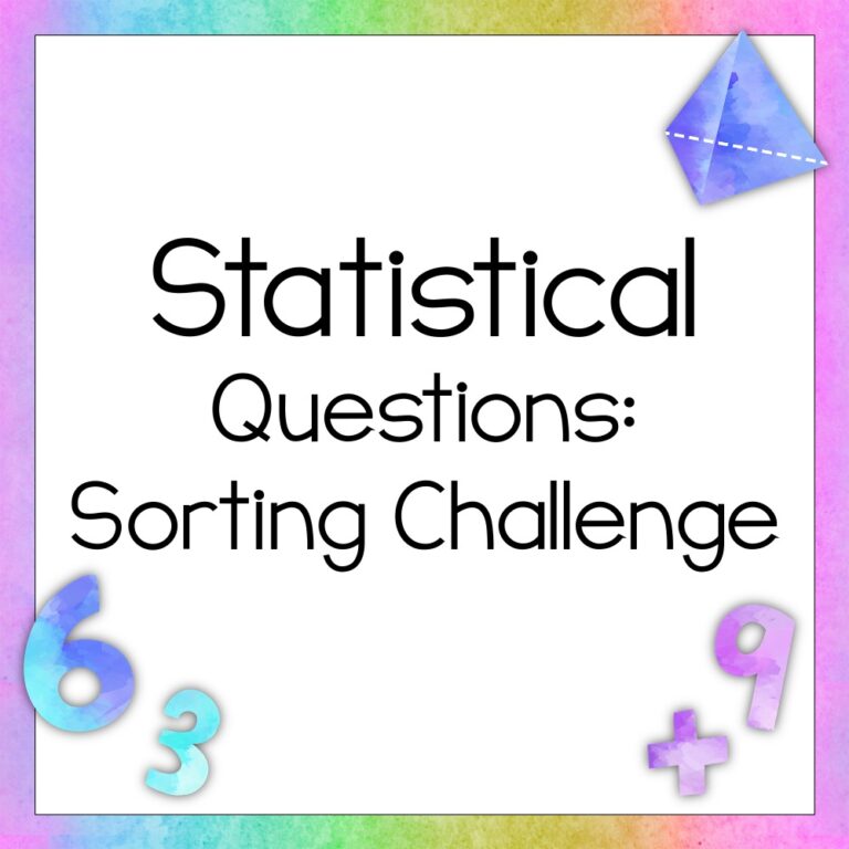 Statistical Questions Sorting Challenge