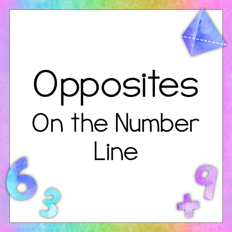 Opposites on the Number Line