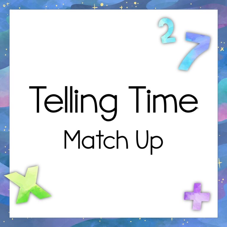 Telling Time Match Up