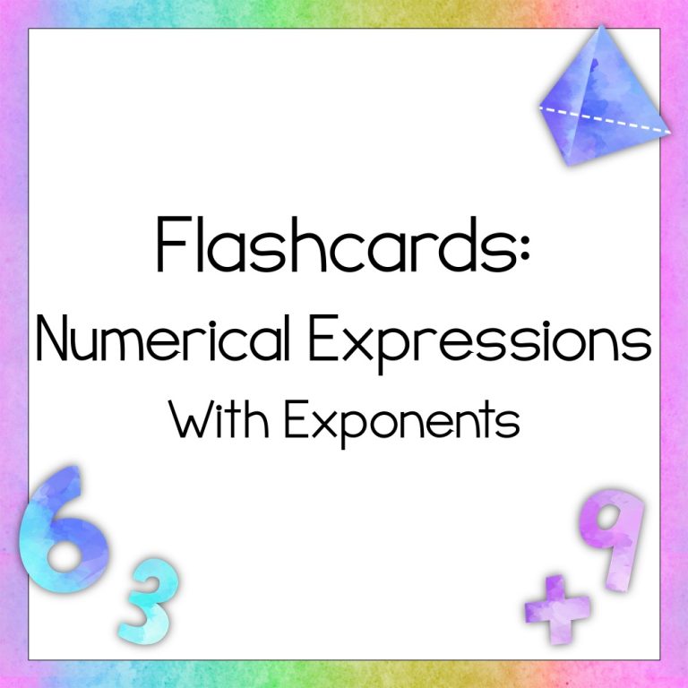 Flashcards: Numerical Expressions with Exponents